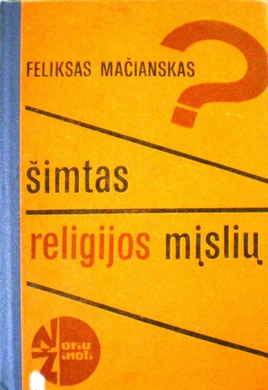 Šimtas religijos mįslių (nuplėštas titulinio lapo kampas)