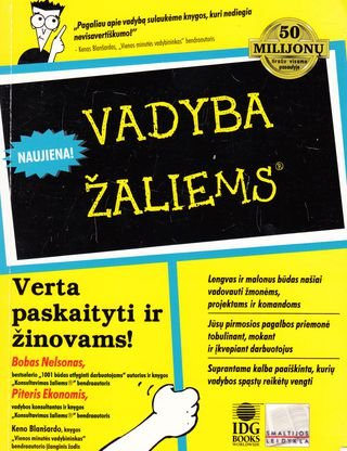 Bobas Nelsonas, Piteris Ekonomis „Vadyba žaliems“
