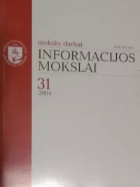 Mokslo darbai. Informacijos mokslai. Nr.31