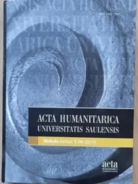Acta humanitarica universitatis Saulensis: T.10