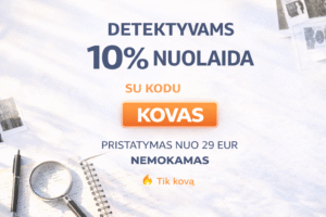 Nuolaida detektyvams su kodu KOVAS